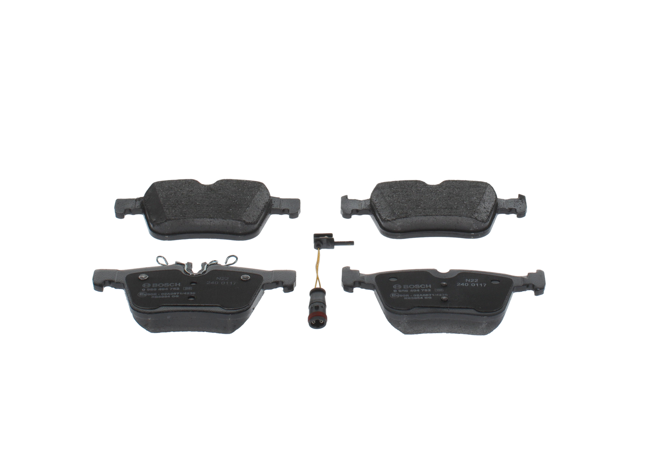 Brake Pad Set, disc brake - 0 986 494 752 BOSCH