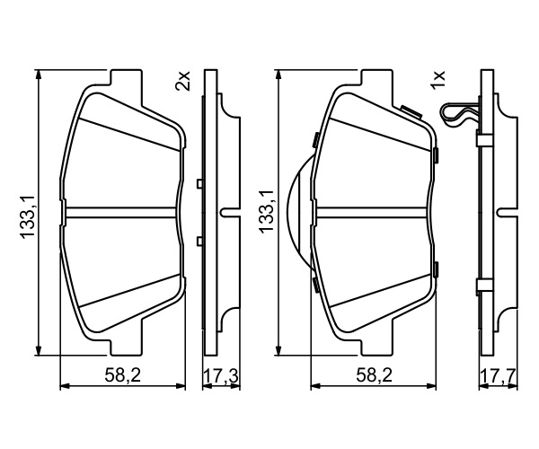 Brake Pad Set, disc brake - 0 986 494 755 BOSCH