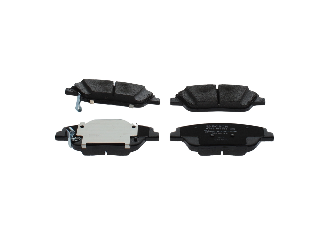 Brake Pad Set, disc brake - 0 986 494 755 BOSCH