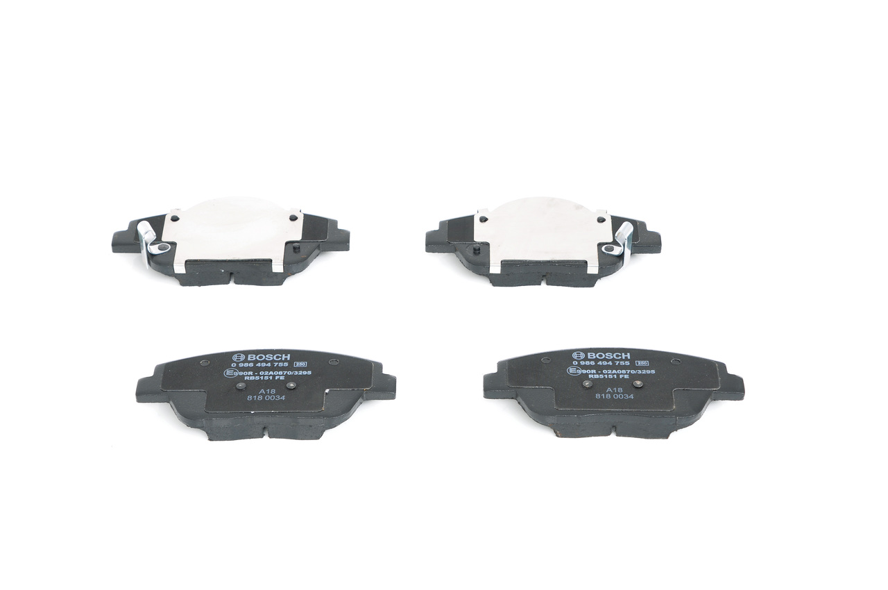 Brake Pad Set, disc brake - 0 986 494 755 BOSCH