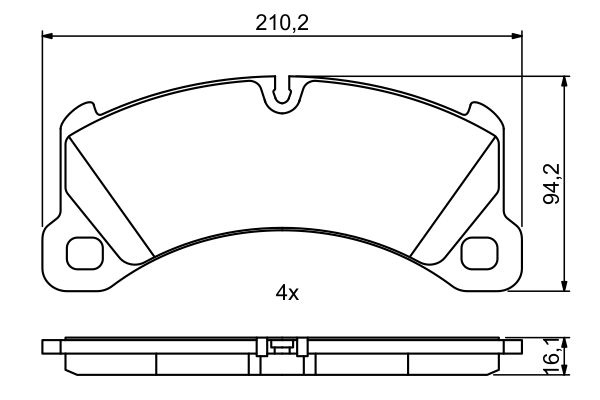 Brake Pad Set, disc brake - 0 986 494 757 BOSCH