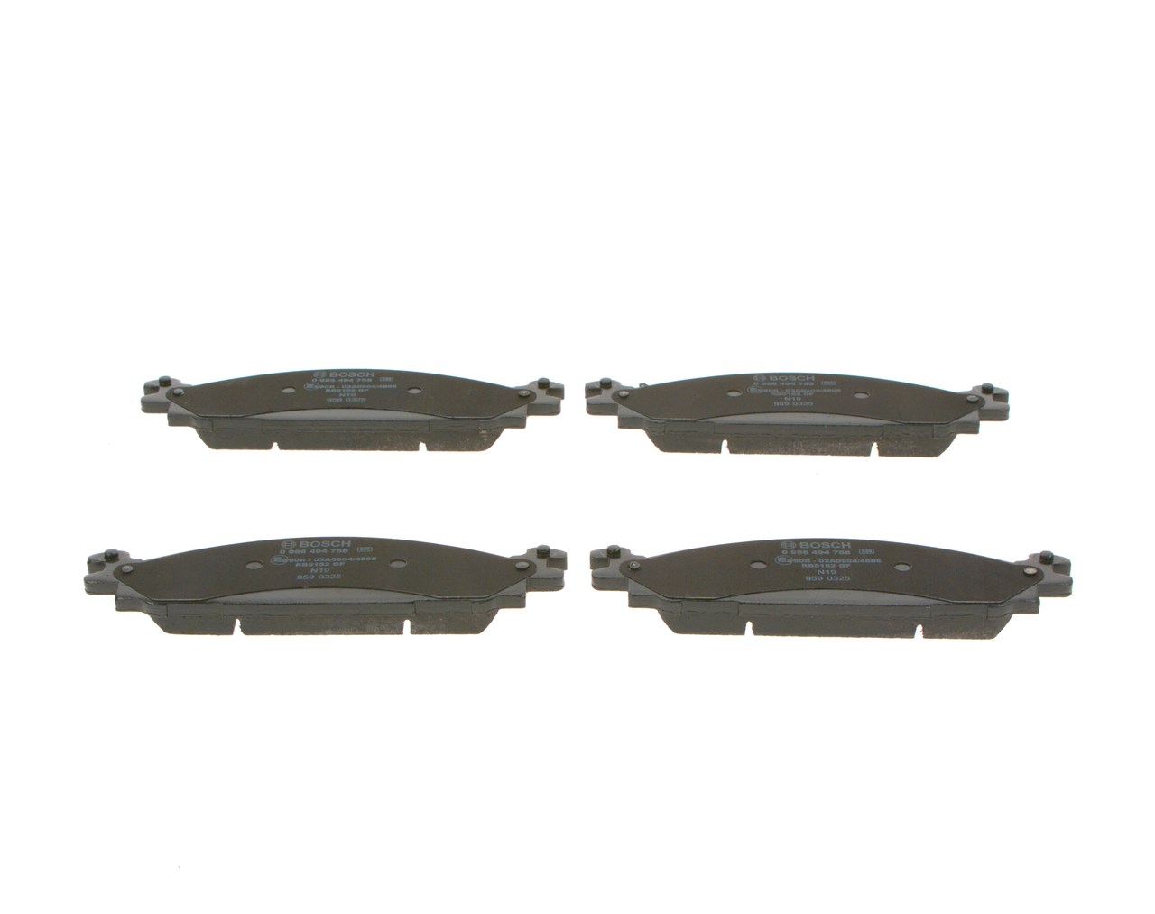 Brake Pad Set, disc brake - 0 986 494 758 BOSCH