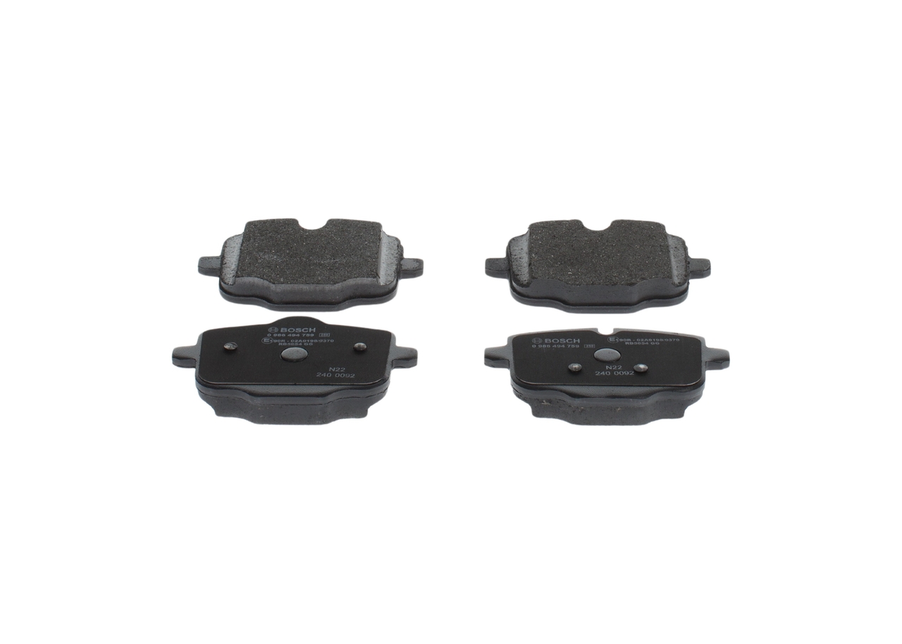 Brake Pad Set, disc brake - 0 986 494 759 BOSCH
