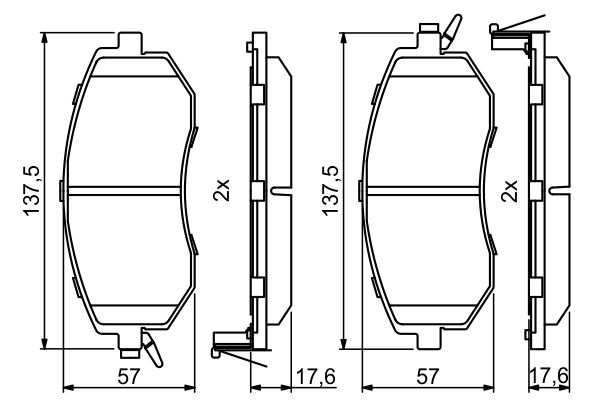 Brake Pad Set, disc brake - 0 986 494 761 BOSCH