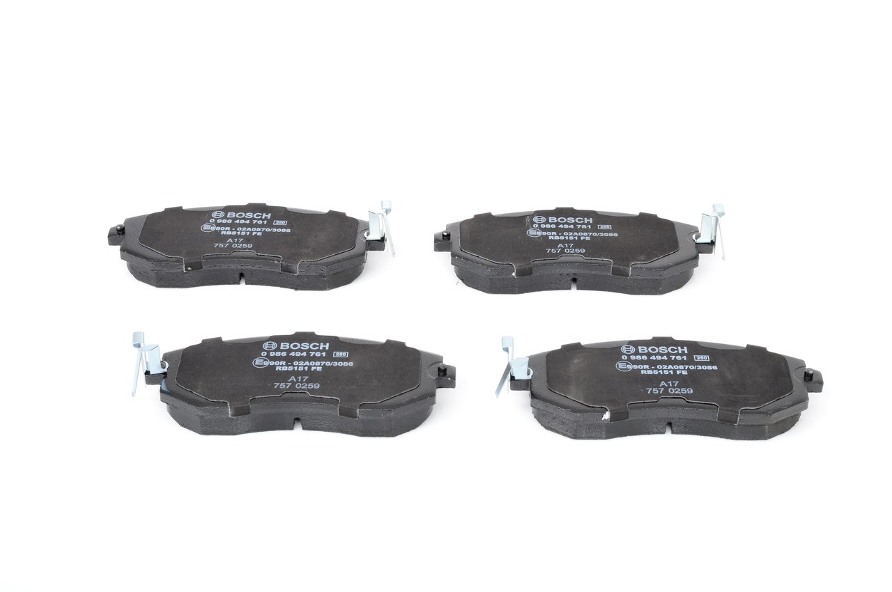 Brake Pad Set, disc brake - 0 986 494 761 BOSCH