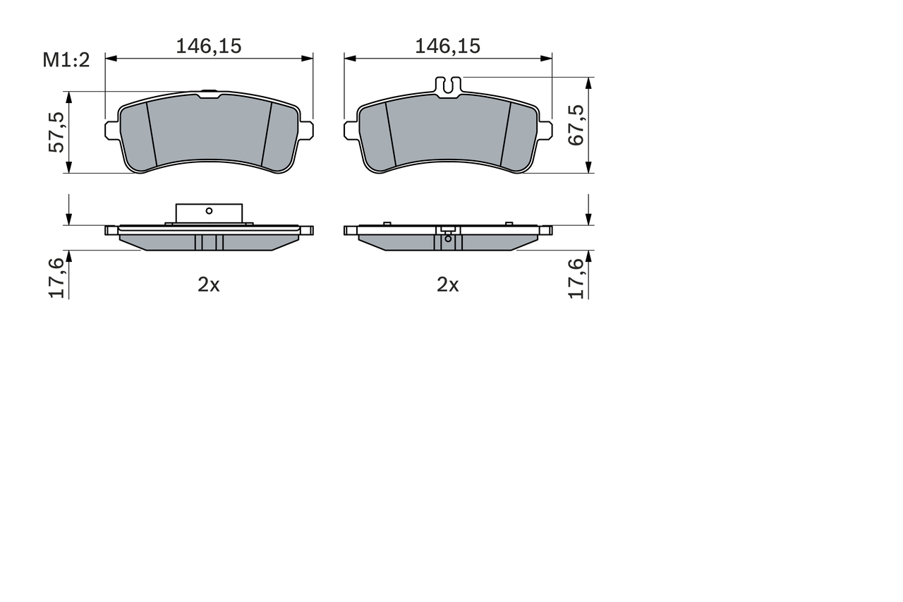 Brake Pad Set, disc brake - 0 986 494 763 BOSCH