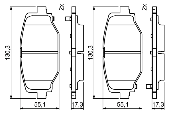 Brake Pad Set, disc brake - 0 986 494 767 BOSCH
