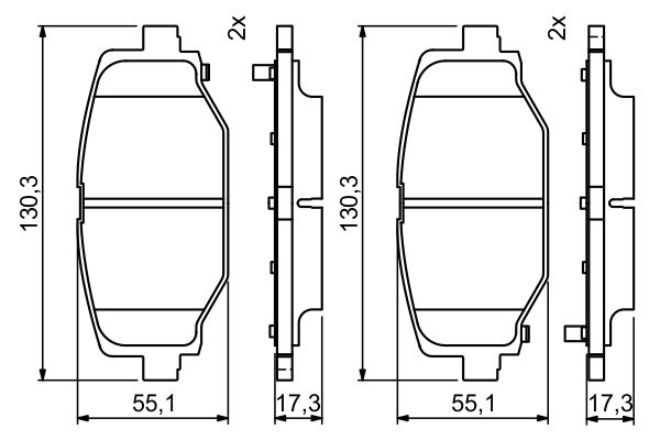 Brake Pad Set, disc brake - 0 986 494 767 BOSCH