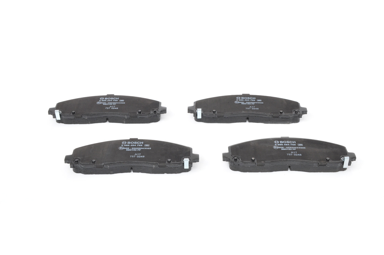 Brake Pad Set, disc brake - 0 986 494 769 BOSCH