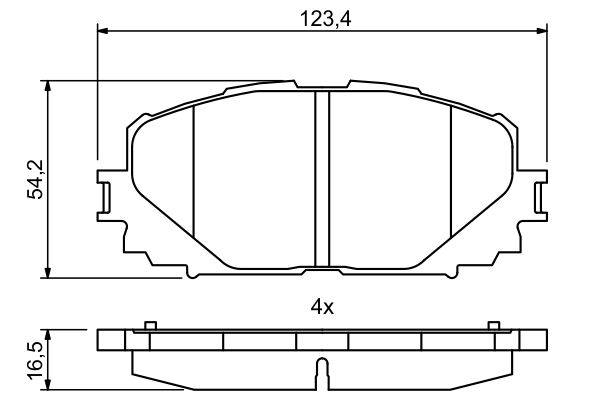 Brake Pad Set, disc brake - 0 986 494 770 BOSCH