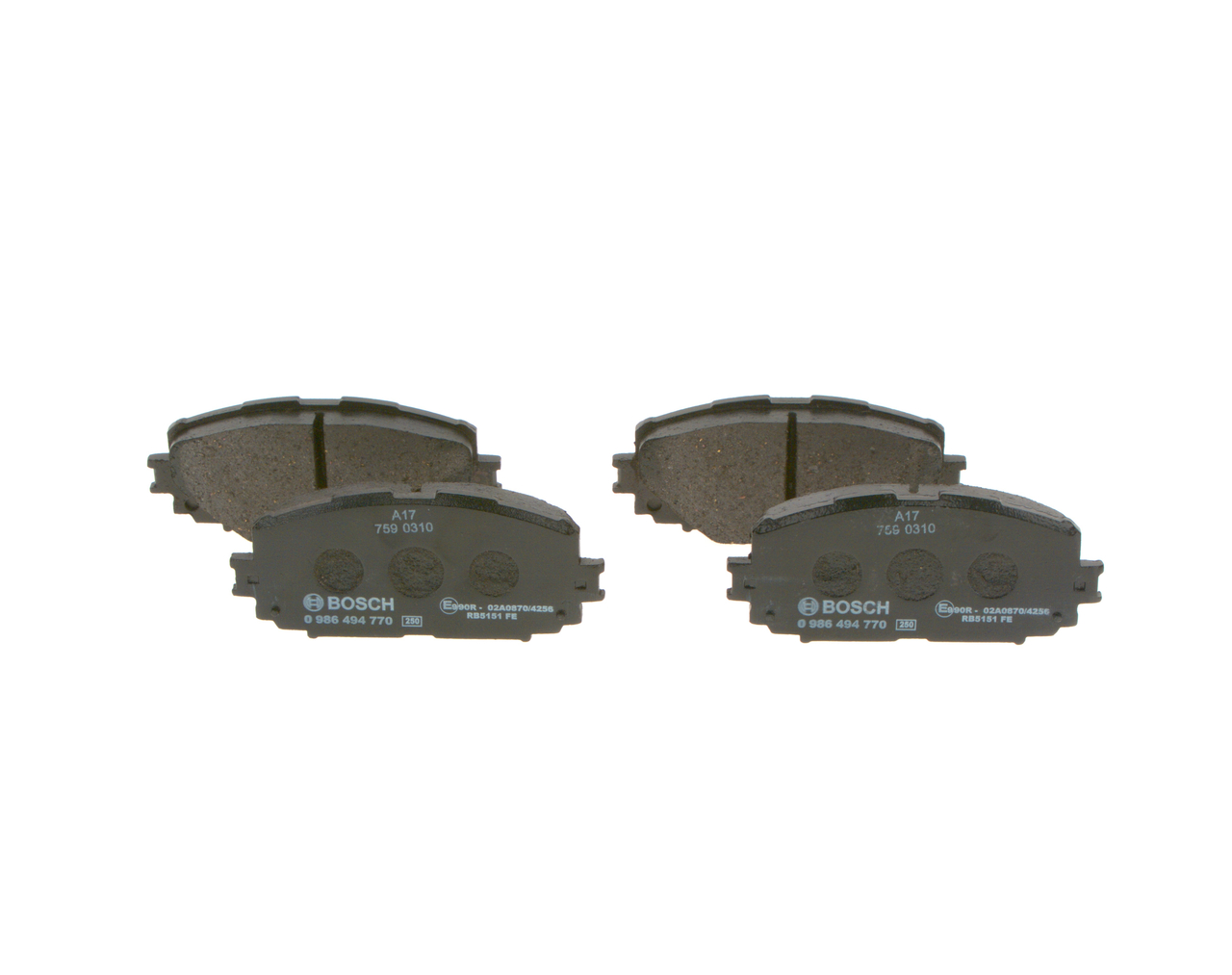 Brake Pad Set, disc brake - 0 986 494 770 BOSCH