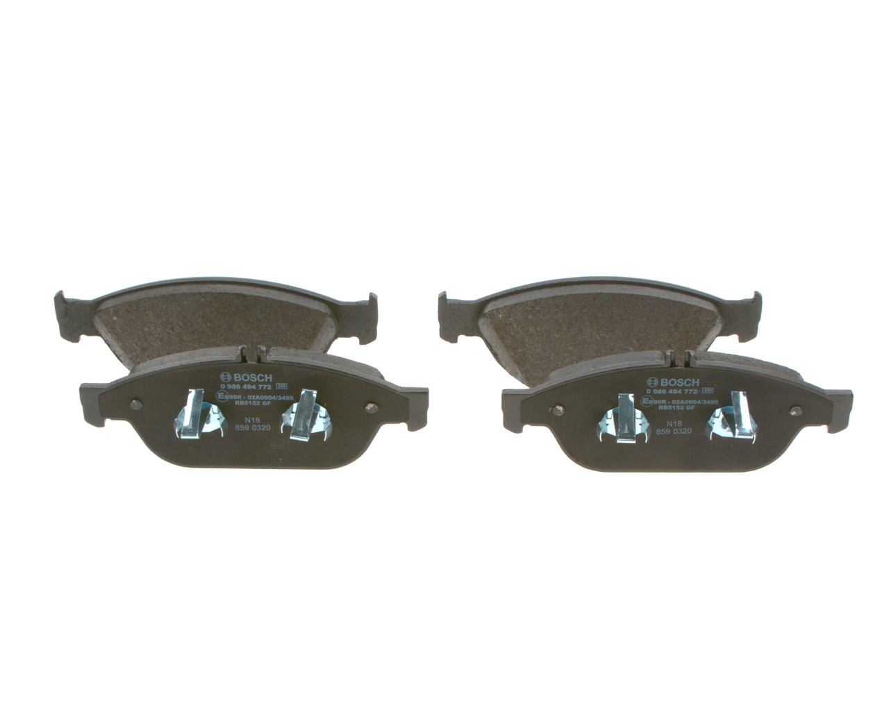 Brake Pad Set, disc brake - 0 986 494 772 BOSCH