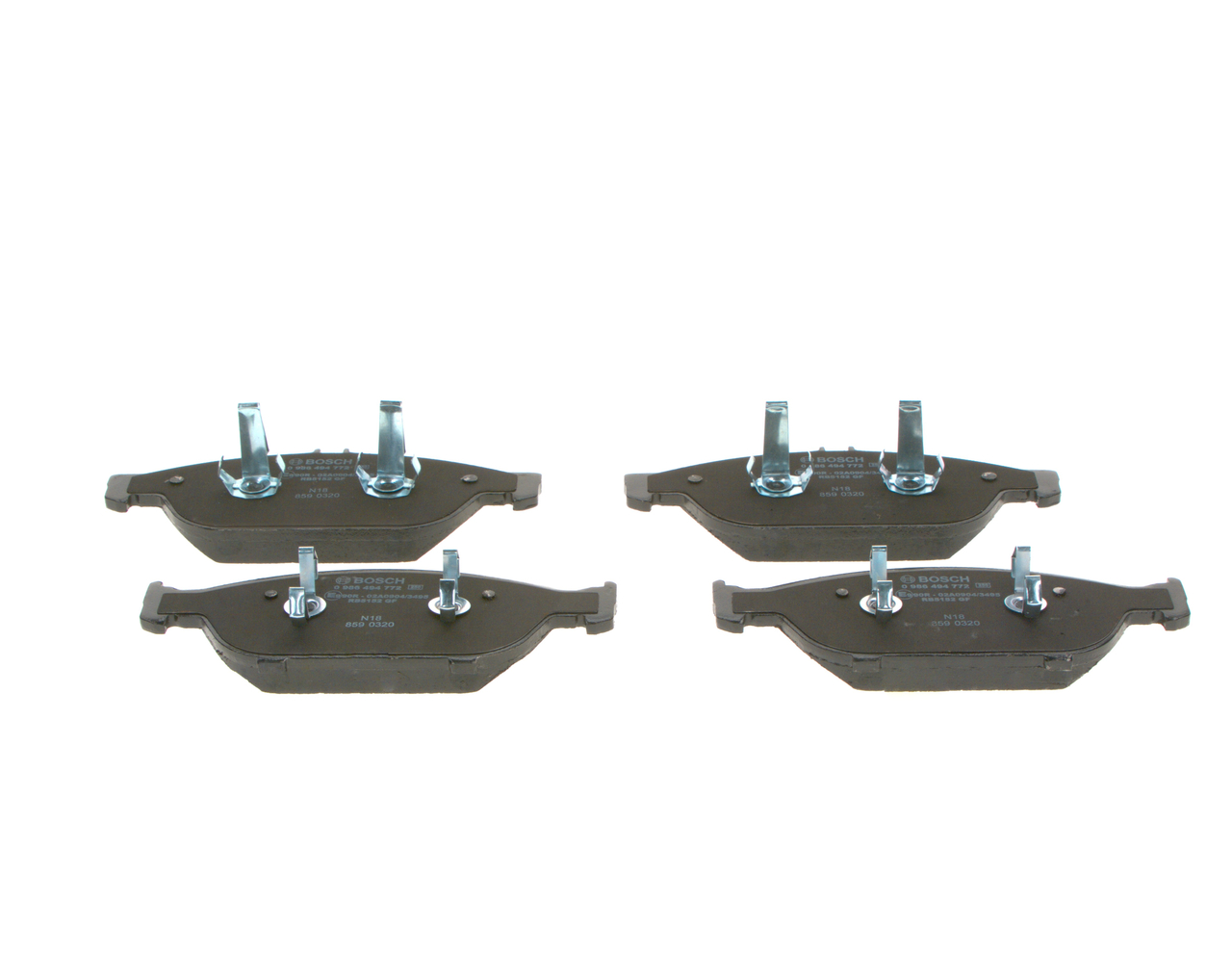 Brake Pad Set, disc brake - 0 986 494 772 BOSCH