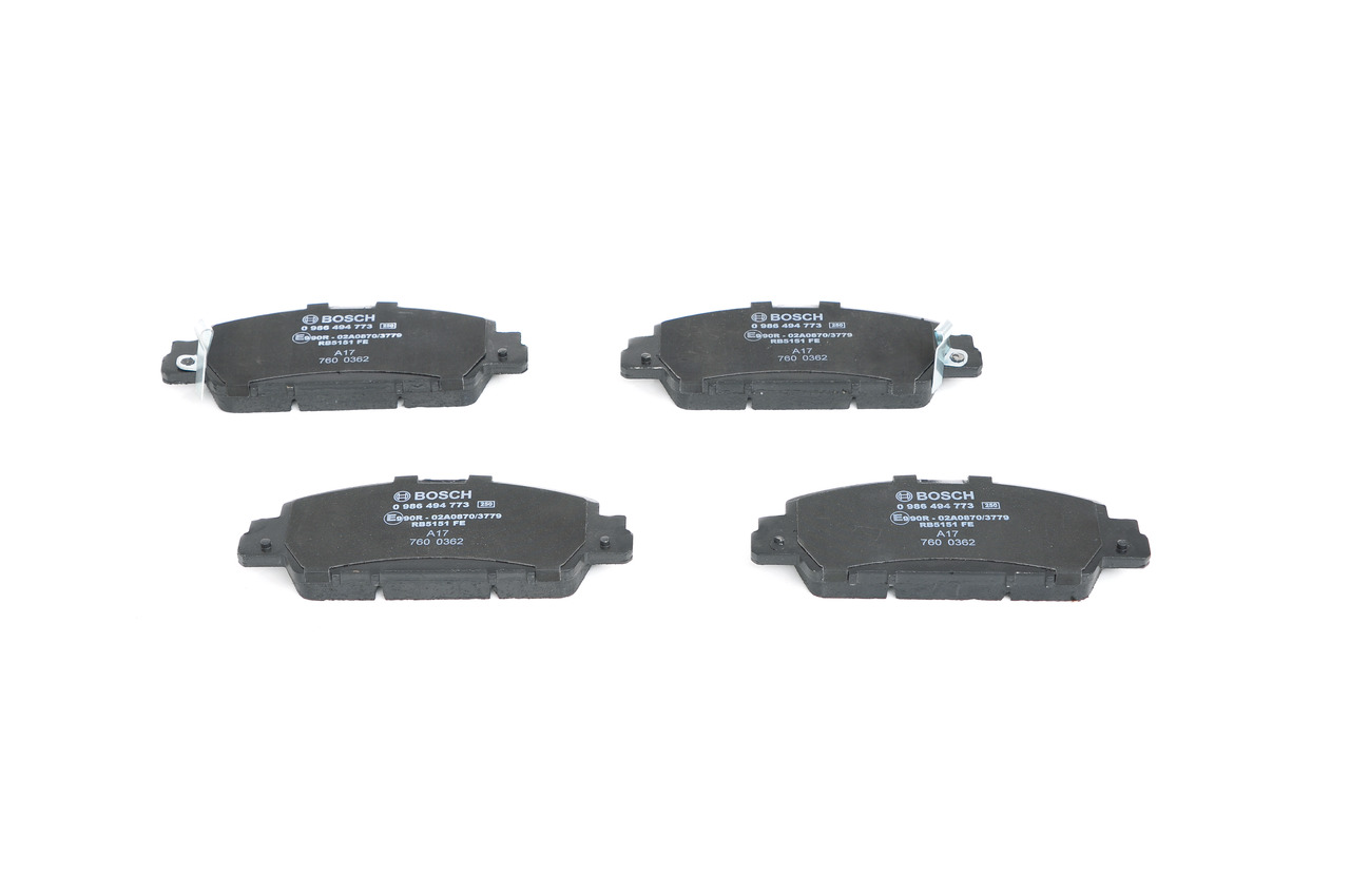 Brake Pad Set, disc brake - 0 986 494 773 BOSCH