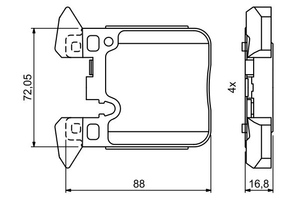 Brake Pad Set, disc brake - 0 986 494 774 BOSCH