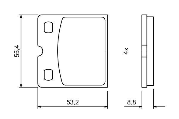 Brake Pad Set, disc brake - 0 986 494 775 BOSCH