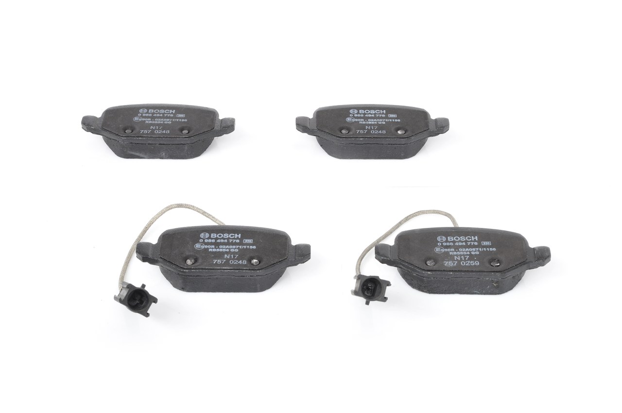 Brake Pad Set, disc brake - 0 986 494 776 BOSCH