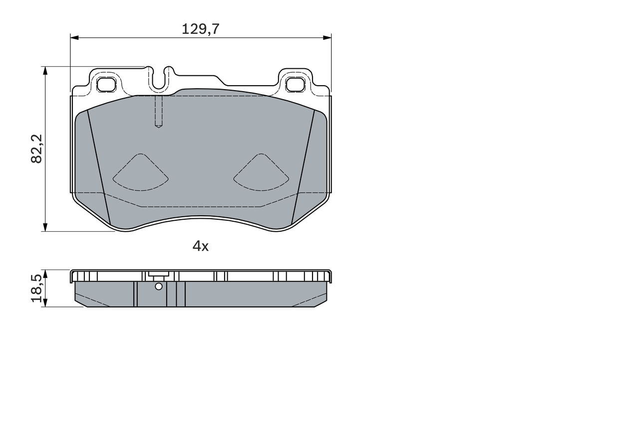 Brake Pad Set, disc brake - 0 986 494 777 BOSCH