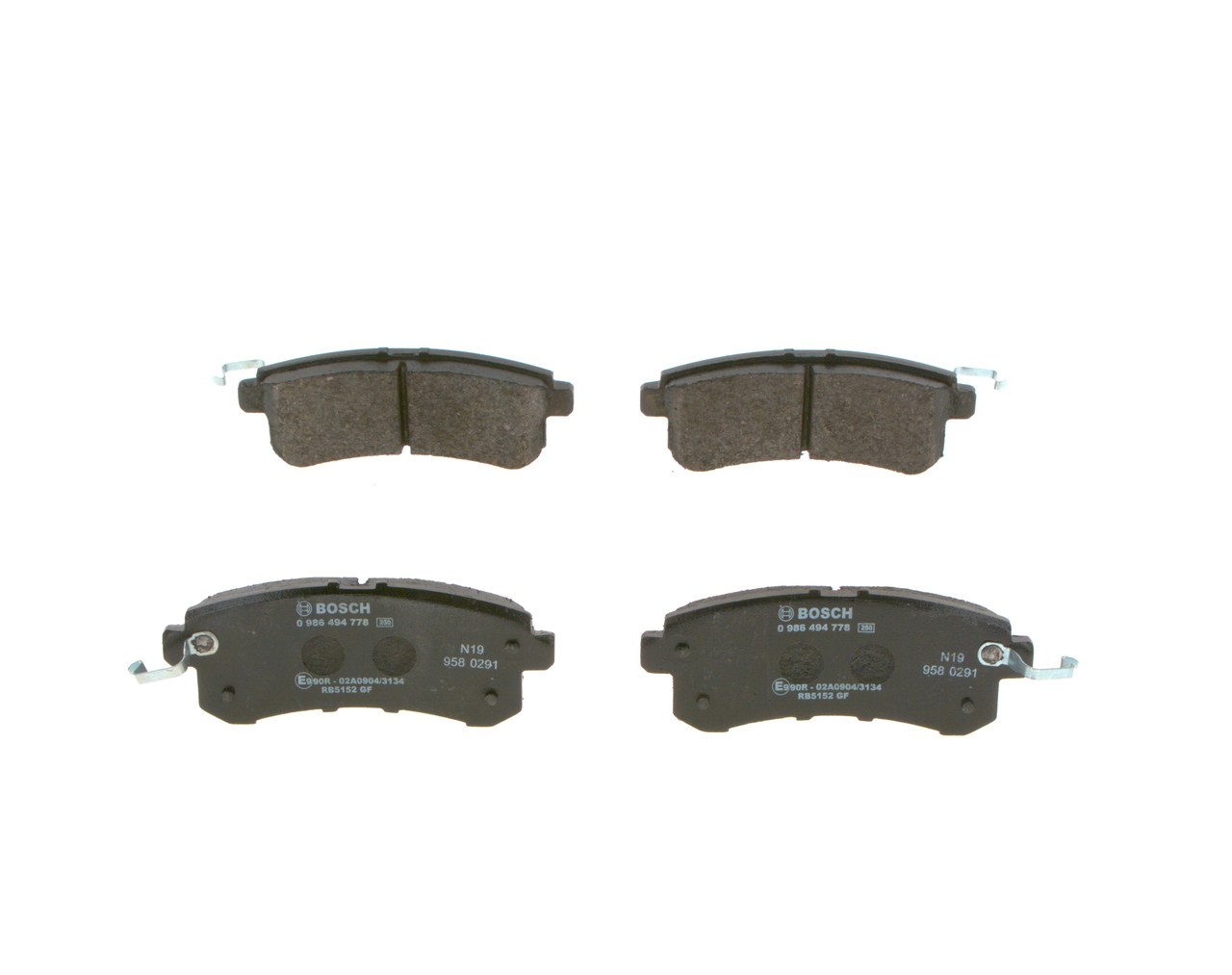 Kit pastiglie freno, Freno a disco - 0 986 494 778 BOSCH