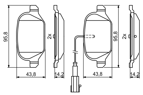 Brake Pad Set, disc brake - 0 986 494 779 BOSCH