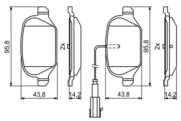 Brake Pad Set, disc brake - 0 986 494 779 BOSCH