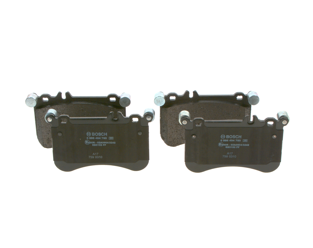 Brake Pad Set, disc brake - 0 986 494 780 BOSCH