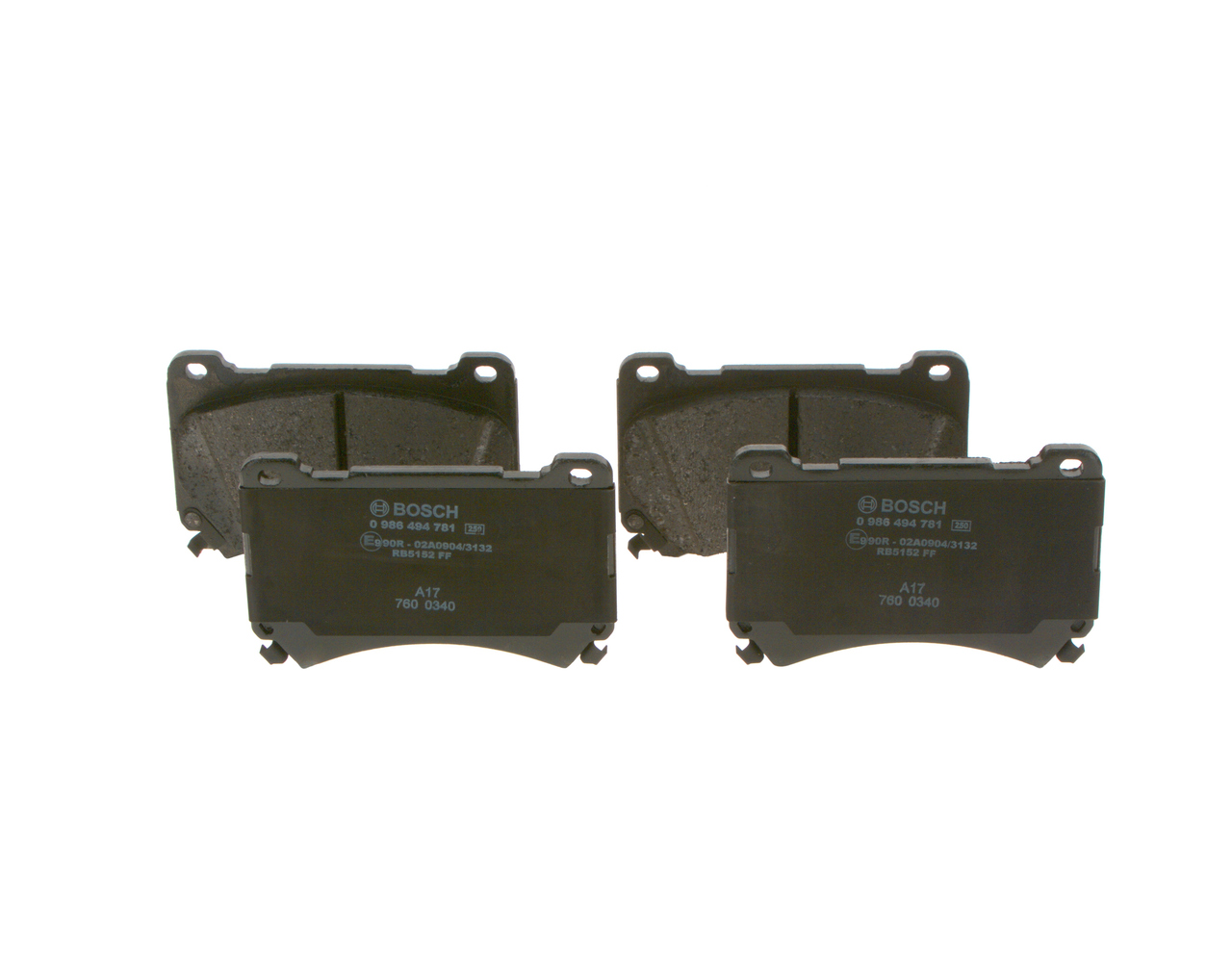 Brake Pad Set, disc brake - 0 986 494 781 BOSCH