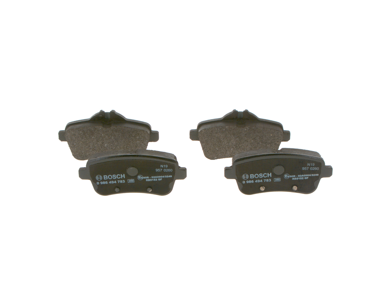 Kit pastiglie freno, Freno a disco - 0 986 494 783 BOSCH