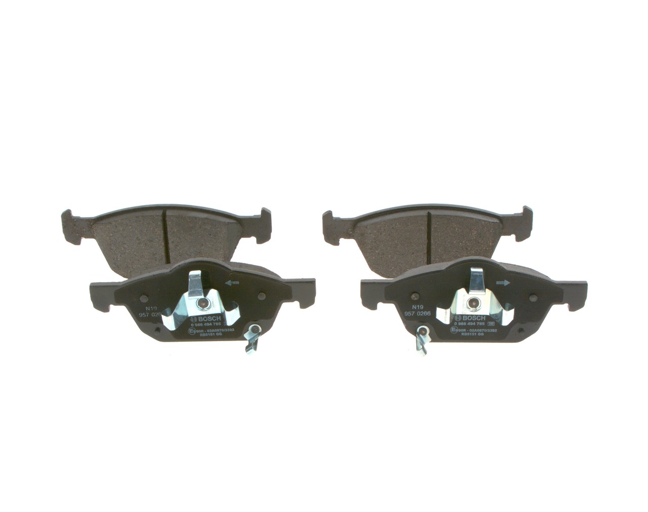 Brake Pad Set, disc brake - 0 986 494 785 BOSCH