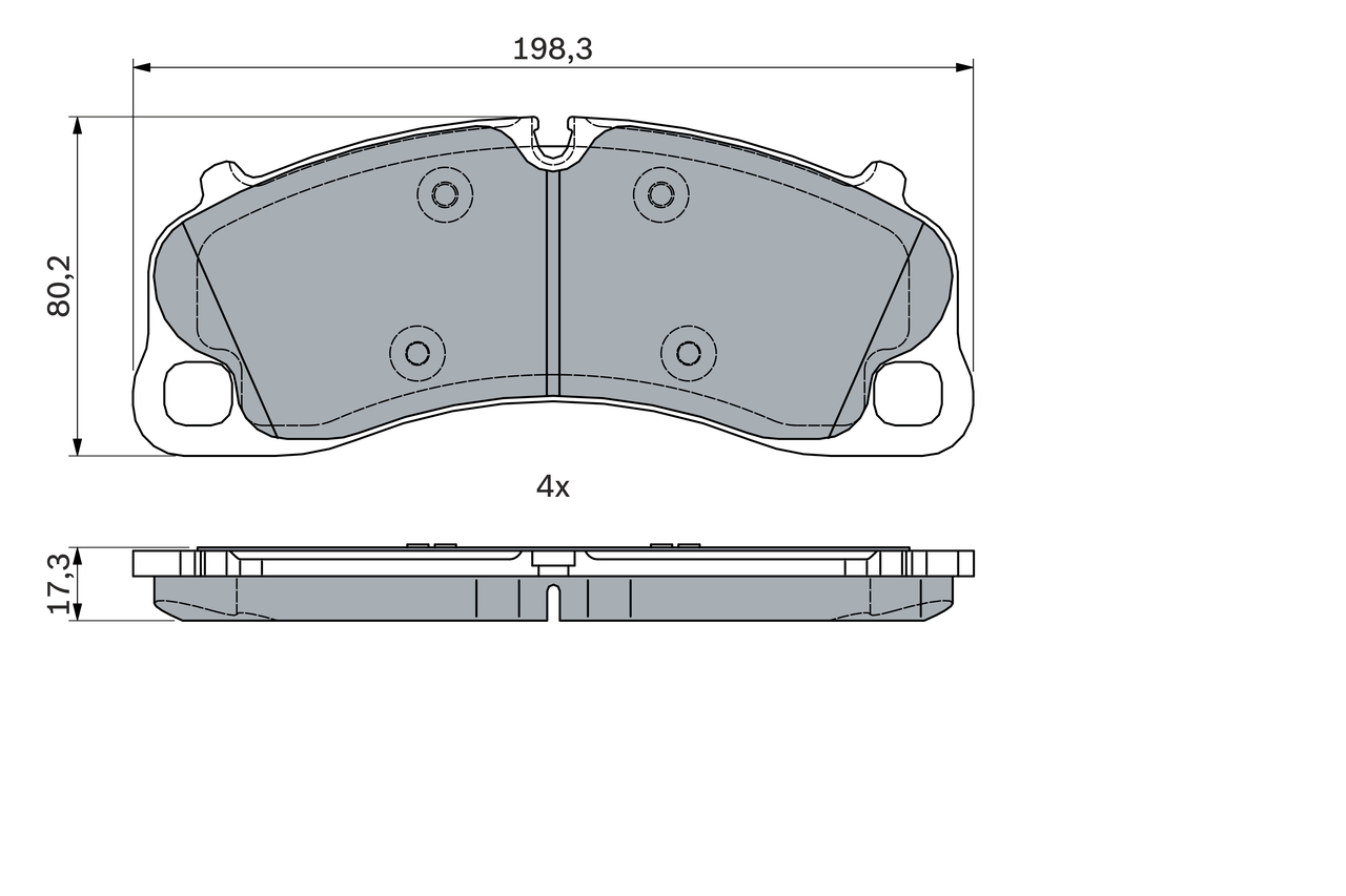 Brake Pad Set, disc brake - 0 986 494 788 BOSCH