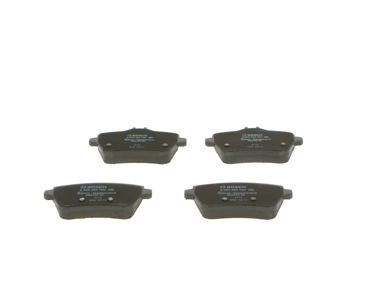 Brake Pad Set, disc brake - 0 986 494 790 BOSCH