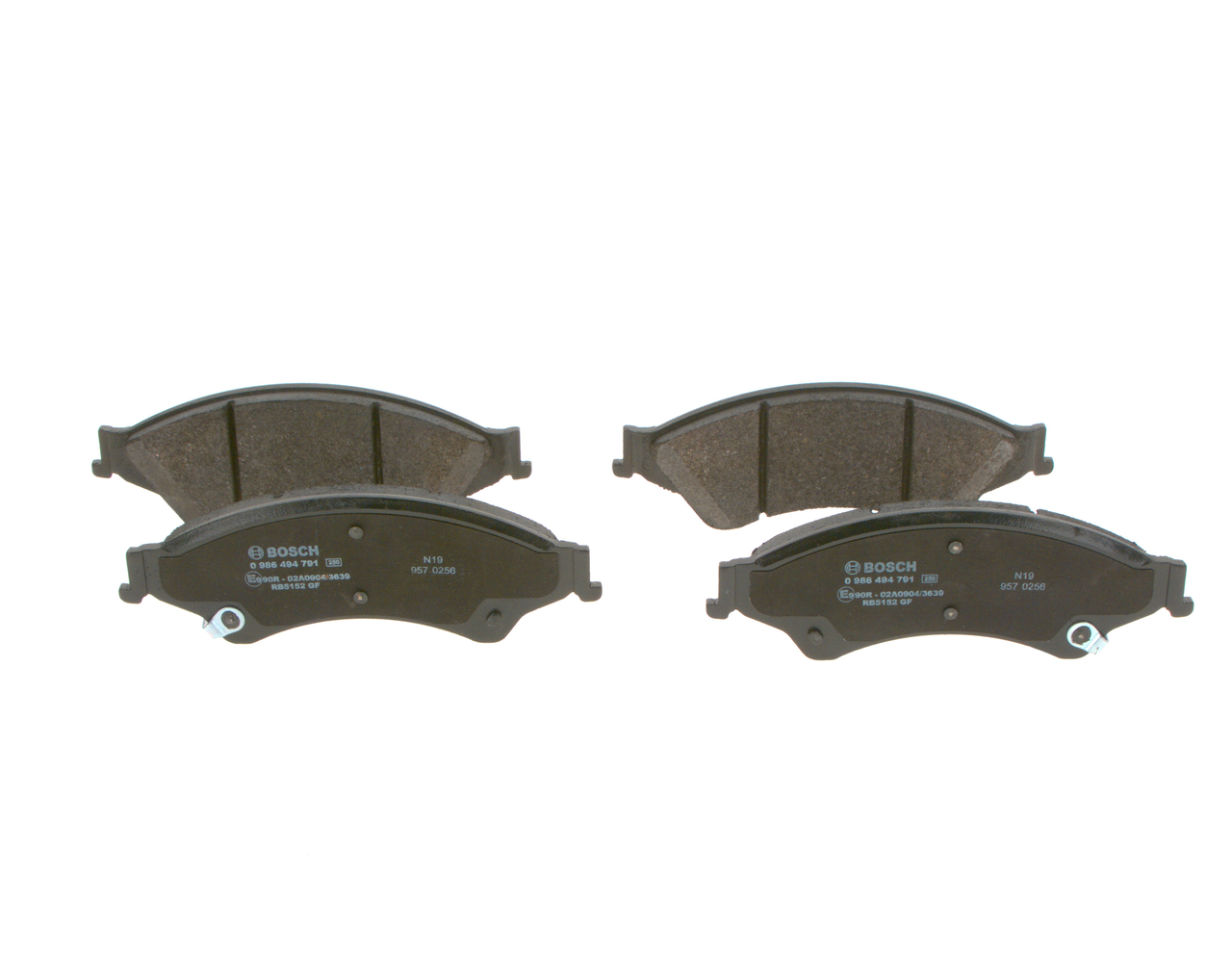 Brake Pad Set, disc brake - 0 986 494 791 BOSCH