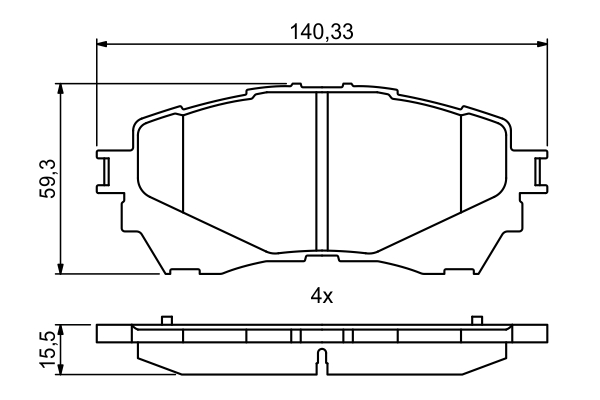 Brake Pad Set, disc brake - 0 986 494 793 BOSCH