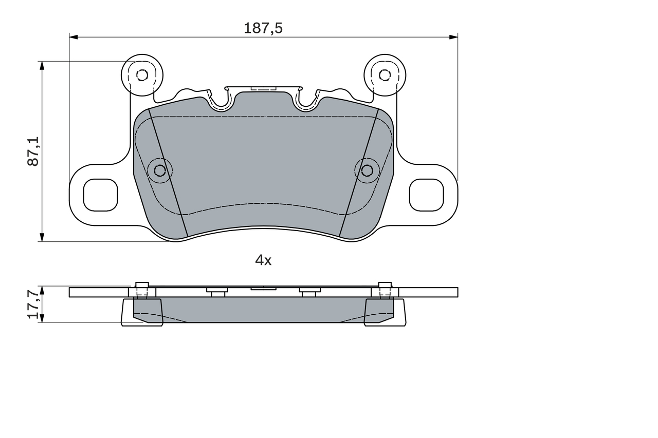Brake Pad Set, disc brake - 0 986 494 794 BOSCH