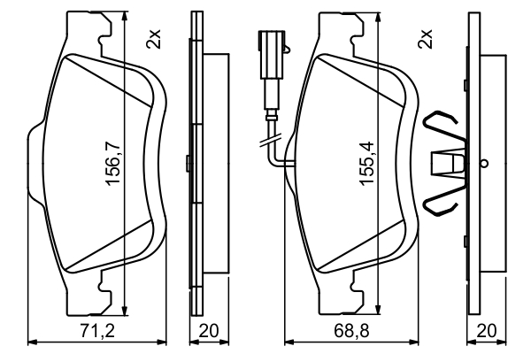 Brake Pad Set, disc brake - 0 986 494 795 BOSCH