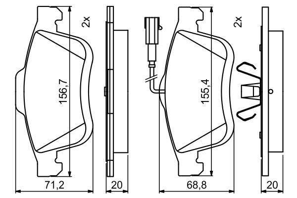 Brake Pad Set, disc brake - 0 986 494 795 BOSCH