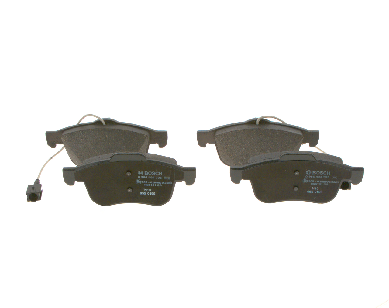 Brake Pad Set, disc brake - 0 986 494 795 BOSCH