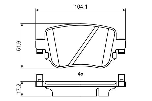 Brake Pad Set, disc brake - 0 986 494 797 BOSCH