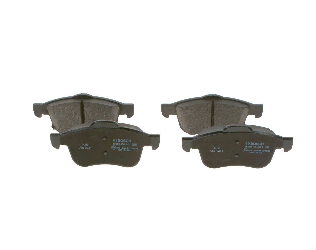 Kit pastiglie freno, Freno a disco - 0 986 494 801 BOSCH