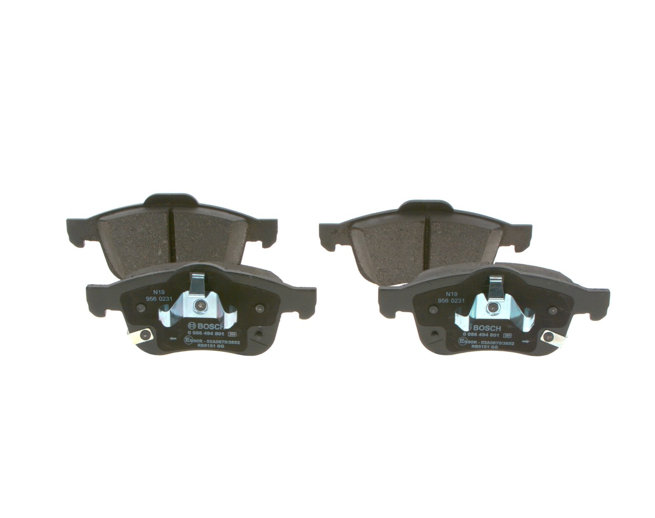 Brake Pad Set, disc brake - 0 986 494 801 BOSCH