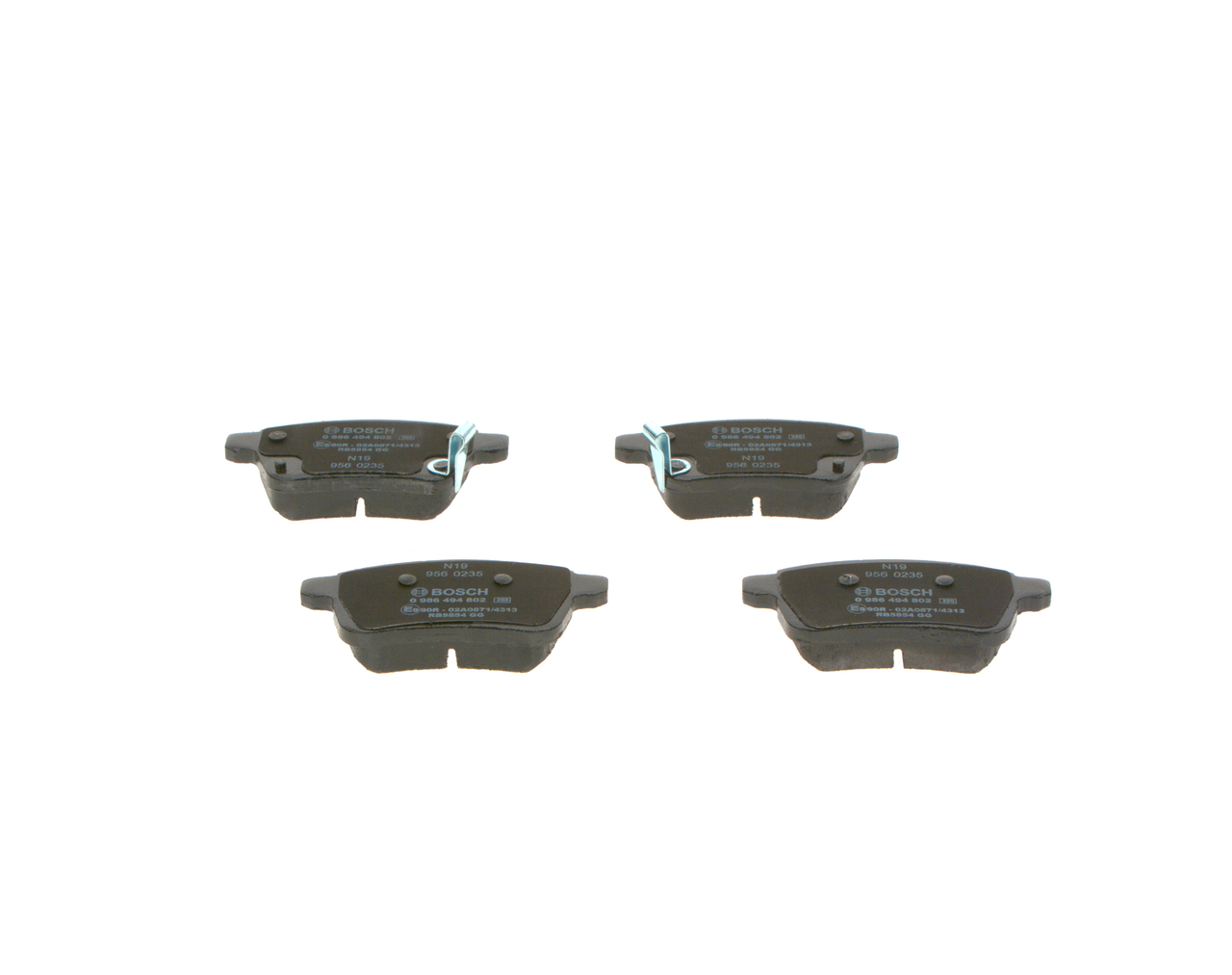 Brake Pad Set, disc brake - 0 986 494 802 BOSCH