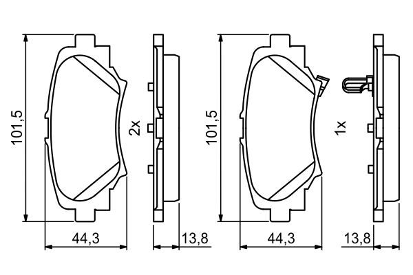 Brake Pad Set, disc brake - 0 986 494 803 BOSCH
