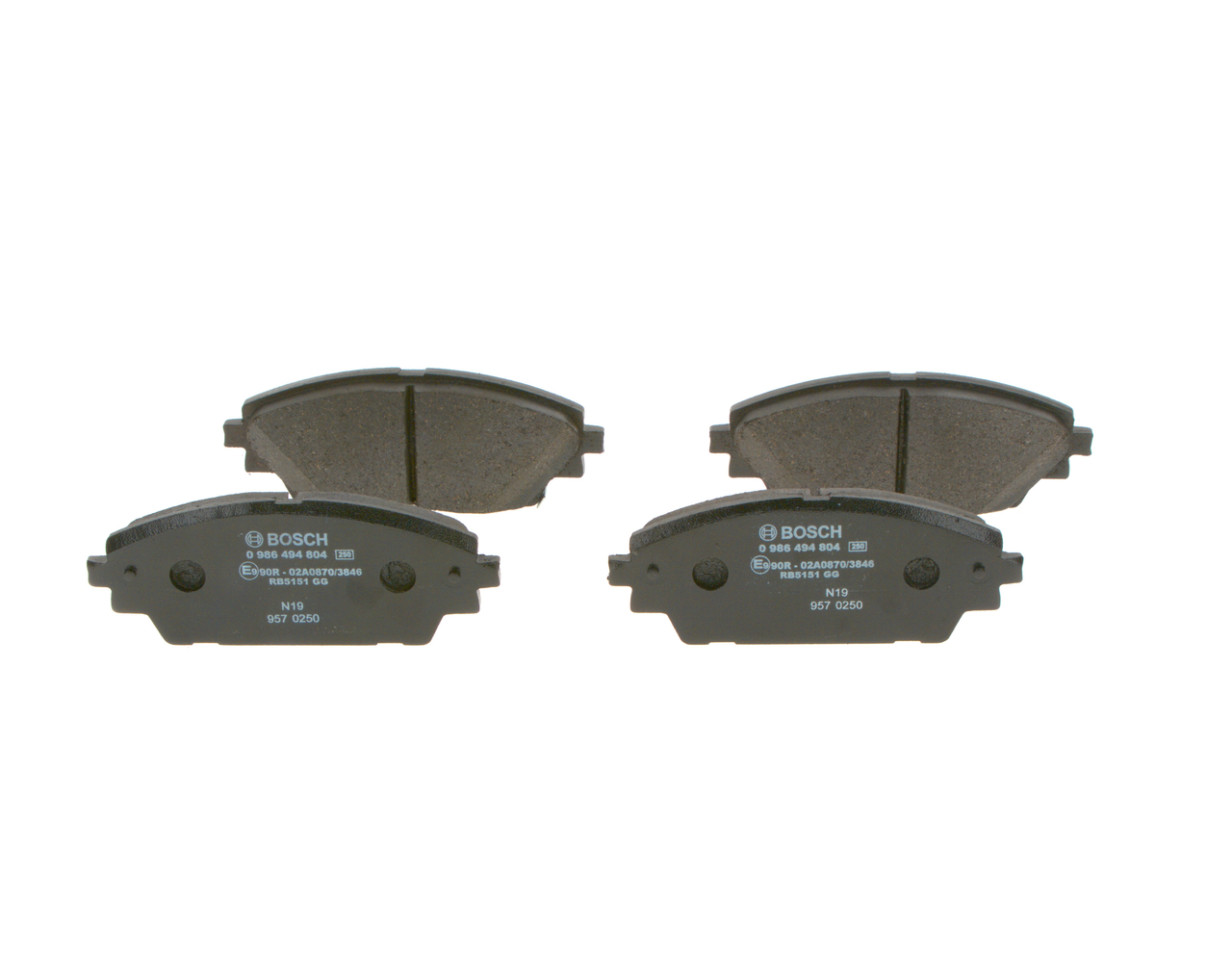 Kit pastiglie freno, Freno a disco - 0 986 494 804 BOSCH