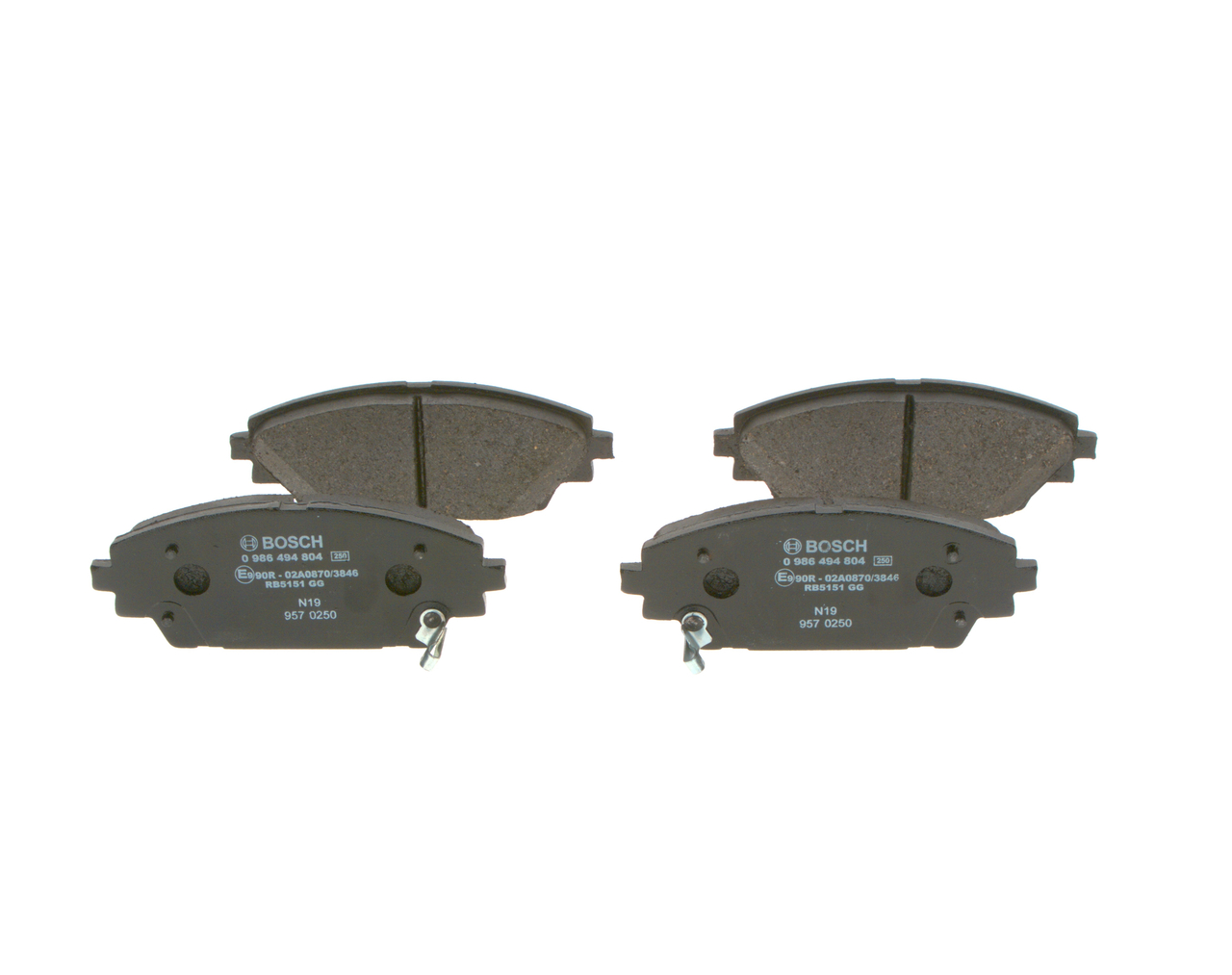 Brake Pad Set, disc brake - 0 986 494 804 BOSCH