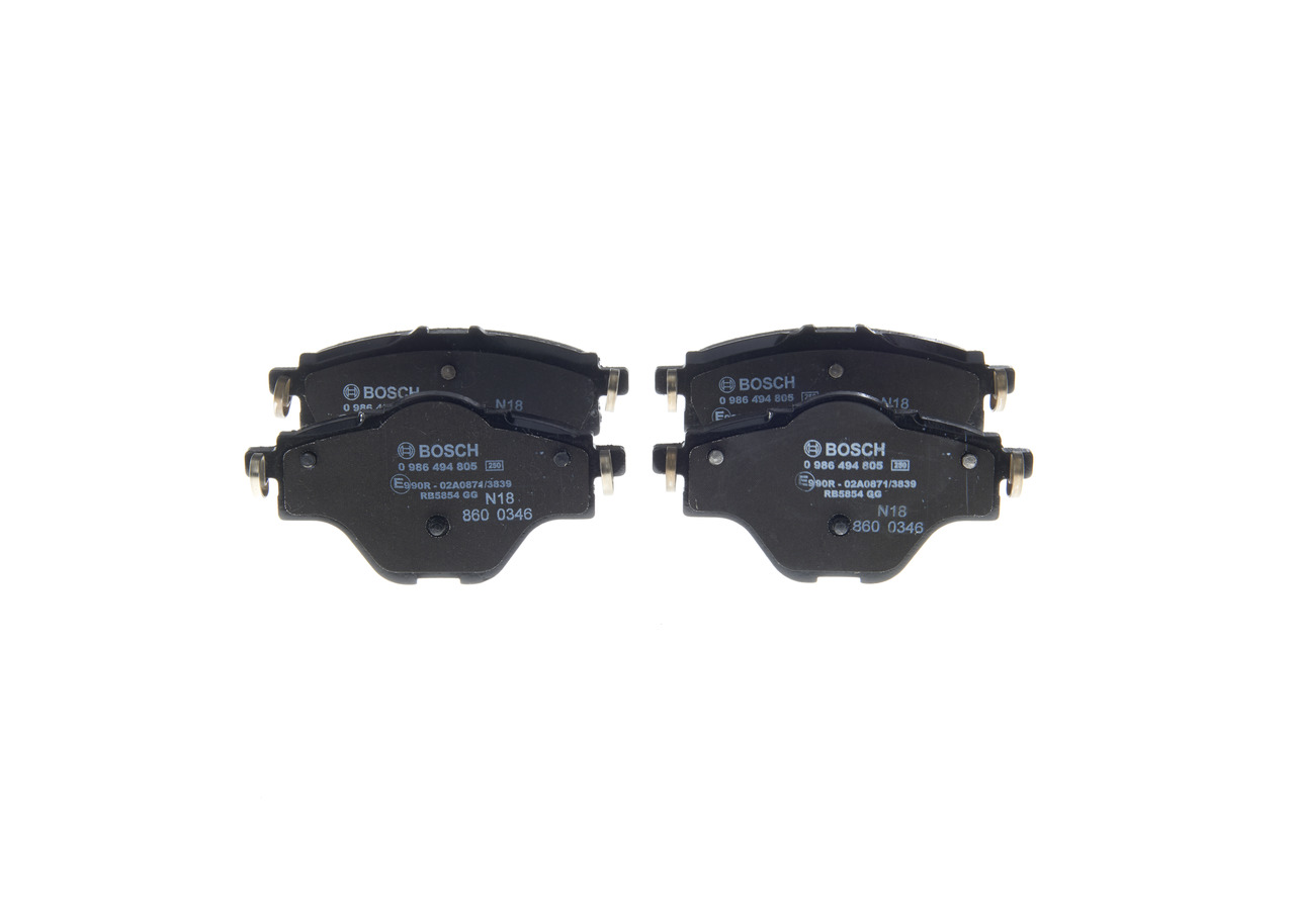 Brake Pad Set, disc brake - 0 986 494 805 BOSCH