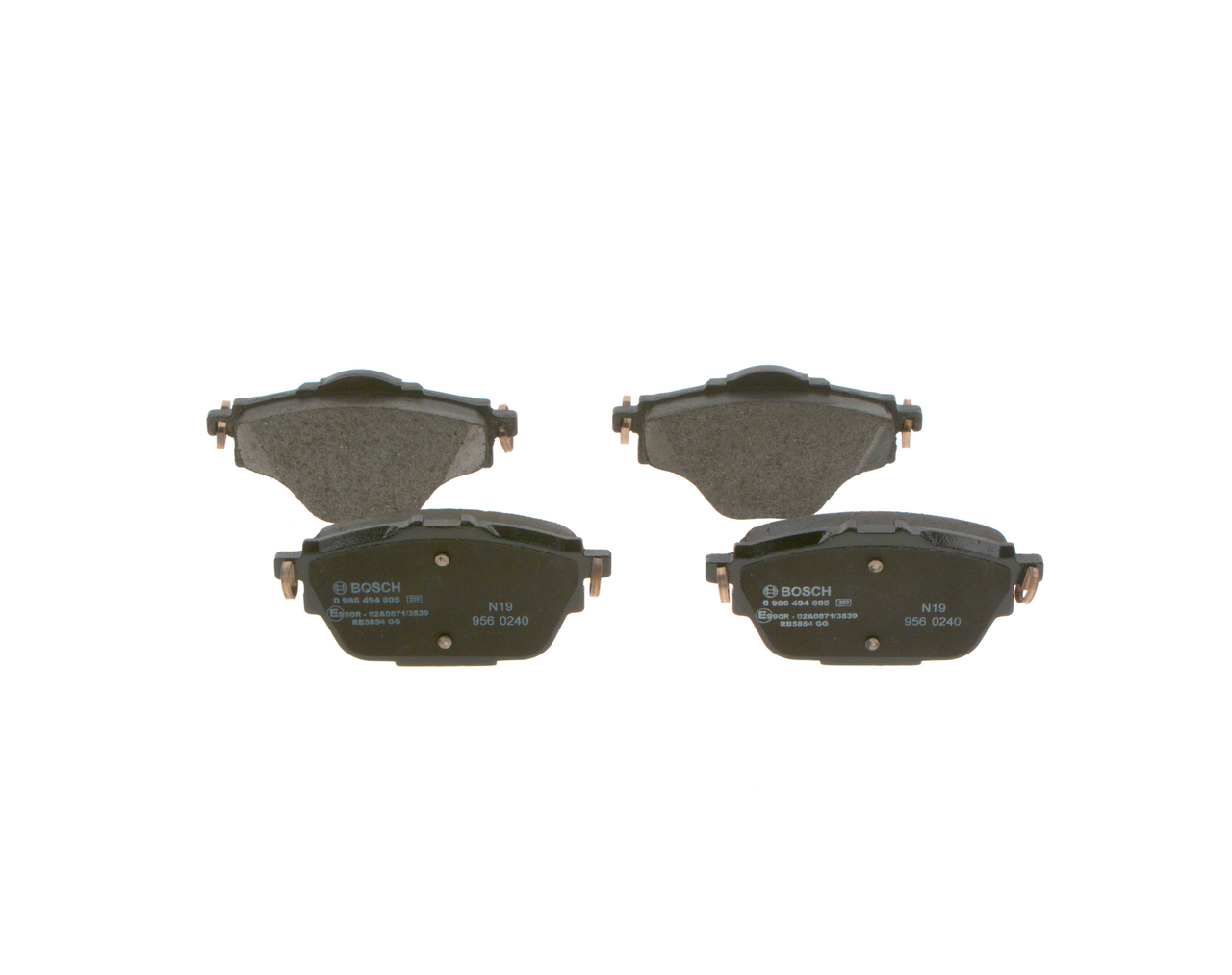 Brake Pad Set, disc brake - 0 986 494 805 BOSCH