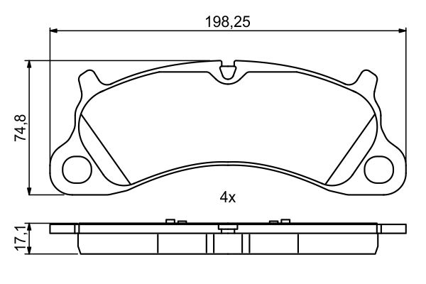 Brake Pad Set, disc brake - 0 986 494 806 BOSCH