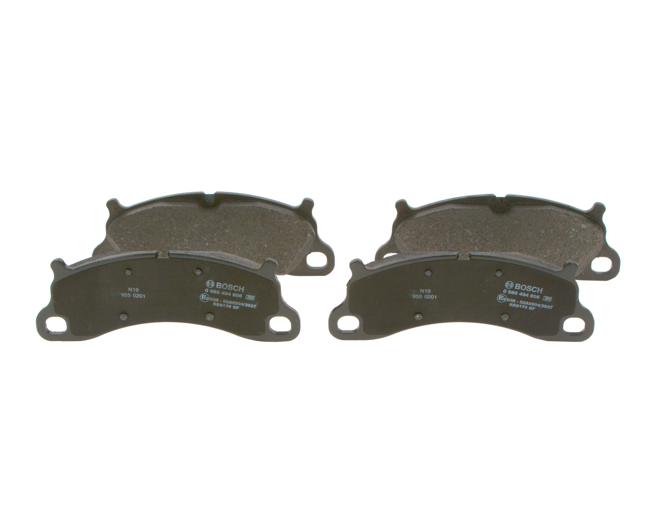 Комплект тормозных колодок, дисковый тормоз - 0 986 494 806 BOSCH