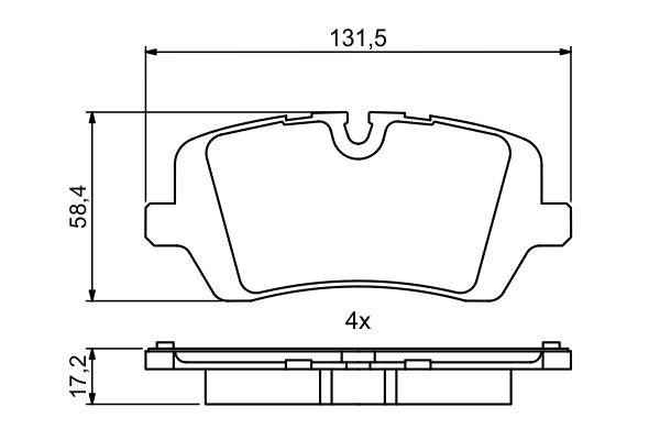 Brake Pad Set, disc brake - 0 986 494 810 BOSCH