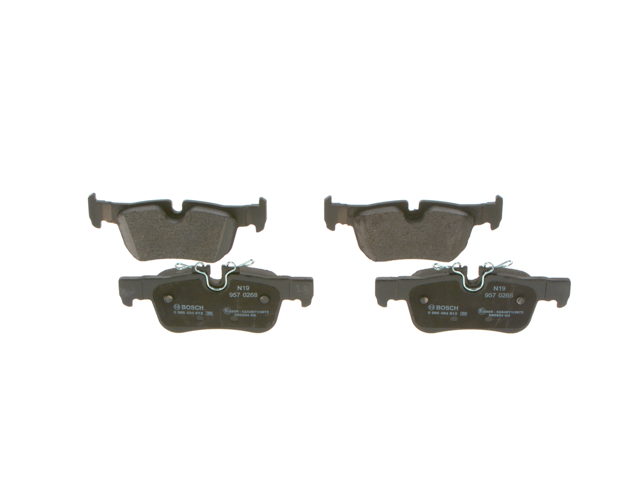 Brake Pad Set, disc brake - 0 986 494 812 BOSCH